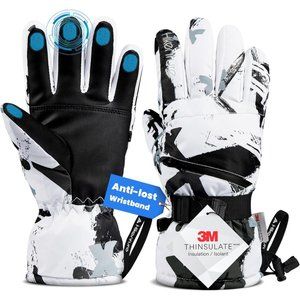 3M Thinsulate Waterproof Windproof Snow Winter Gloves for Men Snowboarding Glove